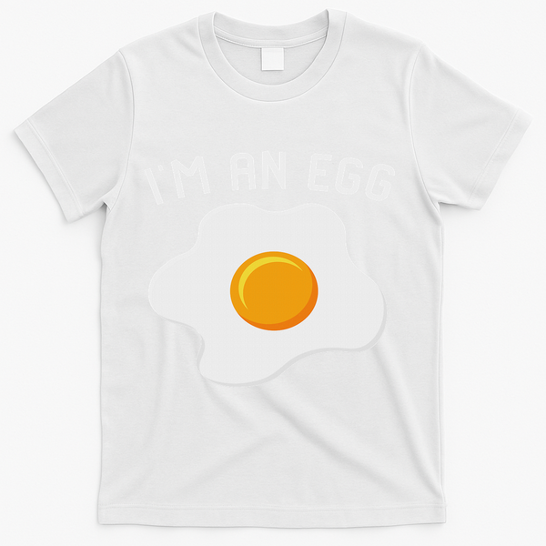 I'm An Egg Costume Funny Halloween Present Fried Egg Costume T-Shirt - White
