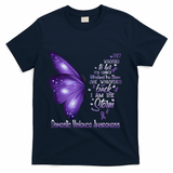 I Am The Storm Domestic Violence Awareness Butterfly Gift T-Shirt - Navy
