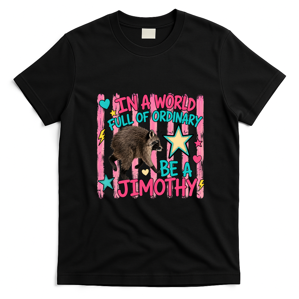 In A World Full Of Ordinary Be A Jimothy Retro T-Shirt - Black