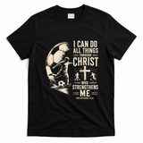 I Can Do All Things Through Christ Soccer Jesus Christian T-Shirt - Black
