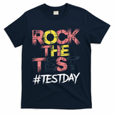Inspire Confidence With Rock The Test Design For School T-Shirt - Navy
