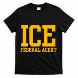 Ice Federal Agent Halloween Costume Police Immigration T-Shirt - Black