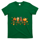ItS Fall YAll Pumpkin Spice Latte Dog Miniature Schnauzer Funny Gift T-Shirt - Green