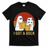 I Got A Rock Halloween Trick Or Treat Ghost T-Shirt - Black