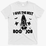 I Give The Best Boo Job Funny Joke Halloween Inappropriate T-Shirt - White