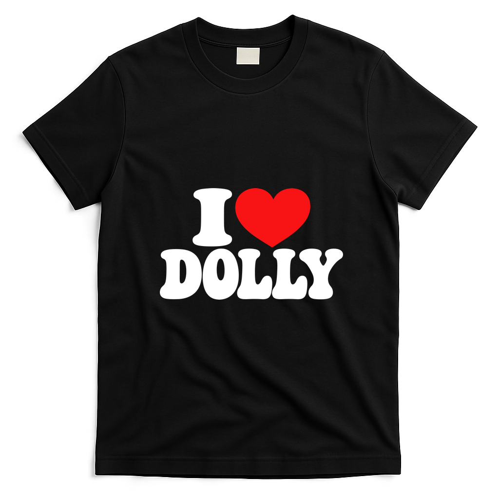 I Heart Dolly I Love Dolores Name T-Shirt - Black