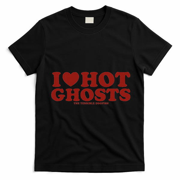I Heart Hot Ghosts T-Shirt - Black
