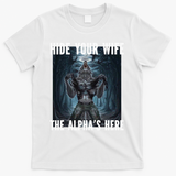 I Heart Werewolfs Alpha Funny Cringe Werewolf Wolf Meme T-Shirt - White