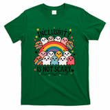Inclusivity Is Not Scary  Cute Ghost Welcome Here Funny T-Shirt - Green