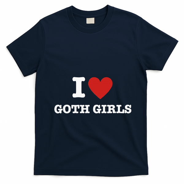 I Love Goth T-Shirt - Navy Blue