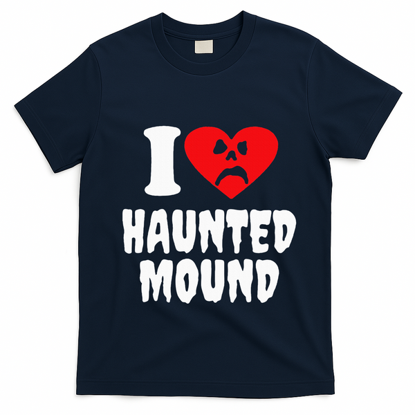 I Love Haunted Mound T-Shirt - Navy Blue