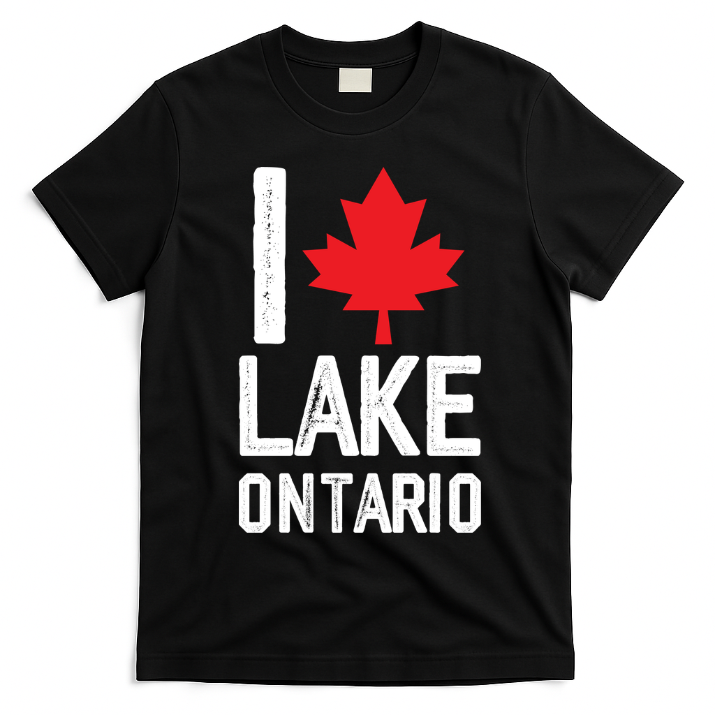 I Love Maple Leaf Lake Ontario T-Shirt - Black
