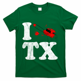 I Love Texas Chainsaw T-Shirt - Green