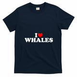 I Love Whales T-Shirt - Navy Blue