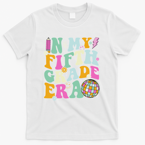 In My Fifth Grade Era Back To School 5th Grade Teacher T-Shirt - White