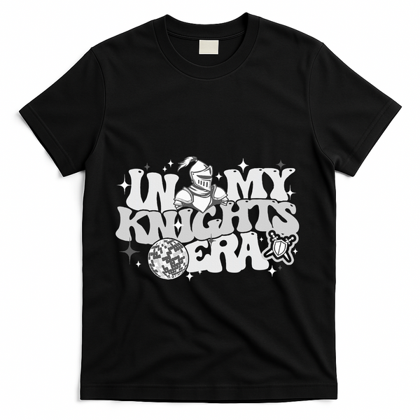 In My Knights Era Back To School Mascot Spirit Game Squad T-Shirt - Black