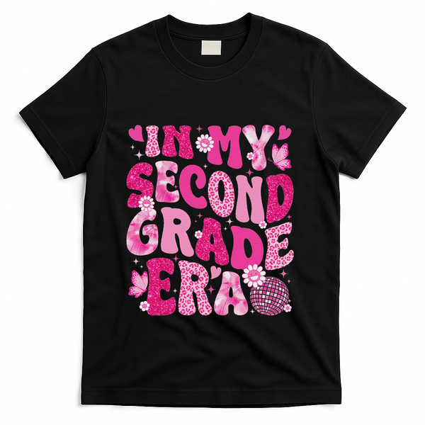 In My Second Grade Era Teachers Women Back To School T-Shirt - Black