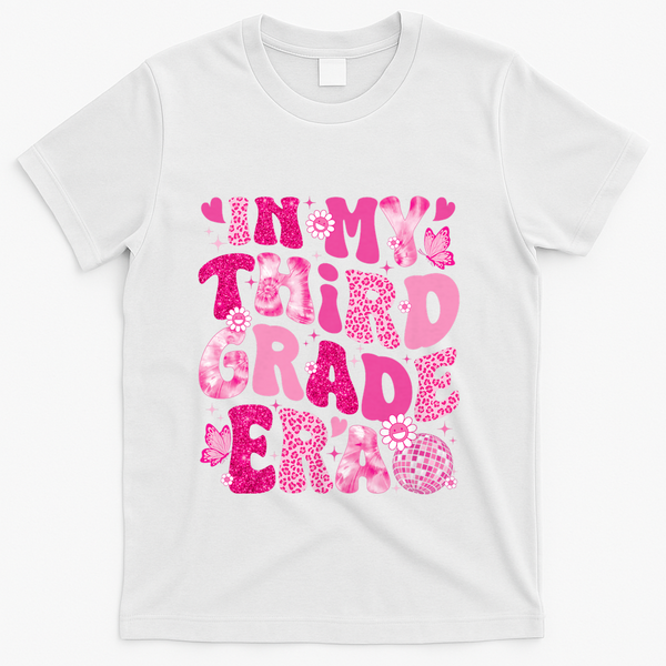 In My Third Grade Era Teachers Women Back To School T-Shirt - White