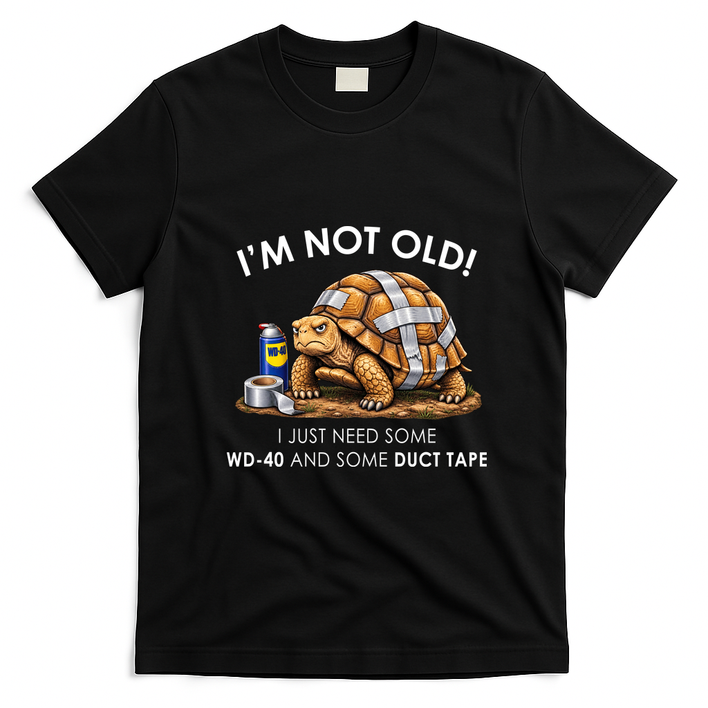 Im Not Old Funny Father Pun Loading Grandpa Daddy Humor T-Shirt - Black