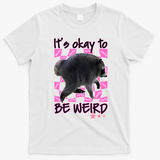 It's Okay To Be Weird Jimothy The Raccoon Meme T-Shirt - White