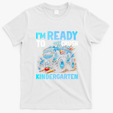 I'm Ready To Crush Kindergarten Cute Monster Truck Back To School T-Shirt - White