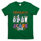 Intensive Scare Unit Icu Boo Crew Funny Nicu Picu Nurse Tech T-Shirt - Green