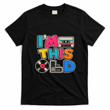 I'm This Old Birthday Celebration Vintage Retro T-Shirt - Black