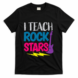 I Teach Rockstars Orchestra Music Teacher Back To School T-Shirt - Black