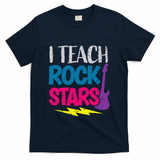 I Teach Rockstars Orchestra Music Teacher Back To School T-Shirt - Navy