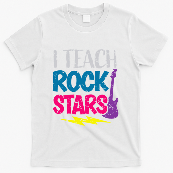 I Teach Rockstars Orchestra Music Teacher Back To School T-Shirt - White