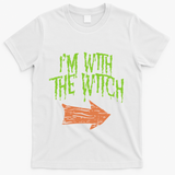 Im With The Witch Husband Halloween Costume Couple T-Shirt - White