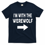 IM With The Werewolf Halloween Costume T-Shirt - Navy Blue
