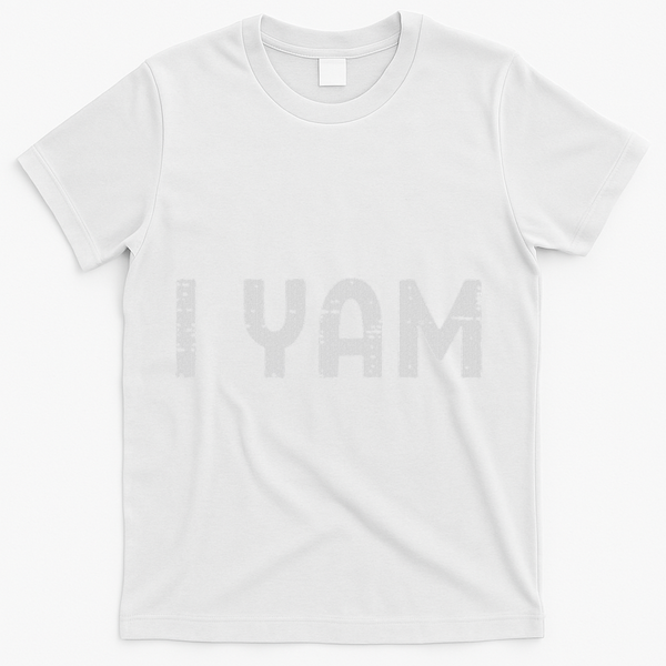 I Yam Funny Matching Couples Halloween Thanksgiving Him Her T-Shirt - White