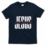 Jesus Above Every Name Inspirational Faith Lovers T-Shirt - Navy Blue