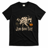 Jim Boo Thy Halloween Jimothy Raccoon T-Shirt - Black