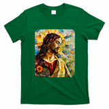 Jesus Christ Renaissance Art Church T-Shirt - Irish Green