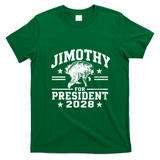 Jimothy For President 2028 Viral Racoon T-Shirt - Irish Green