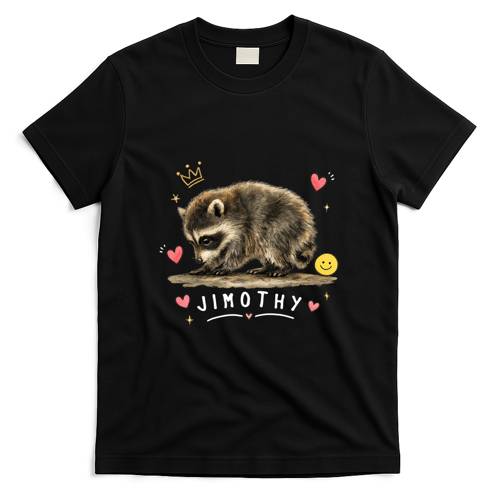 Jimothy Famous Seattle Raccoon T-Shirt - Black
