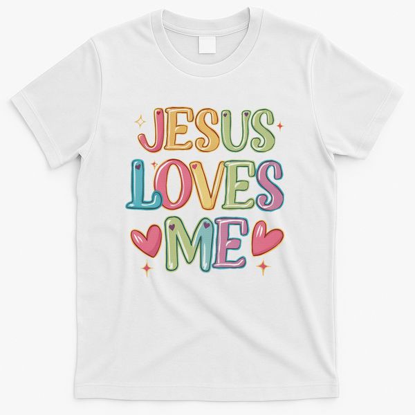 Jesus Loves Me! Christian Back To School T-Shirt - White