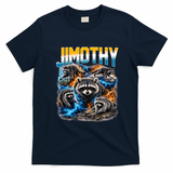 Jimothy Raccoon Mashup T-Shirt - Navy Blue