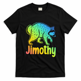 Jimothy Raccoon Meme Colorful  T-Shirt - Black