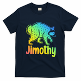 Jimothy Raccoon Meme Colorful  T-Shirt - Navy Blue