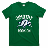 Jimothy Rock On Raccoon Funny T-Shirt - Irish Green