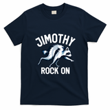 Jimothy Rock On Raccoon Funny T-Shirt - Navy Blue