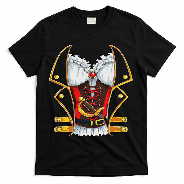 Jolly Roger Pirate Clothing Women Halloween T-Shirt - Black