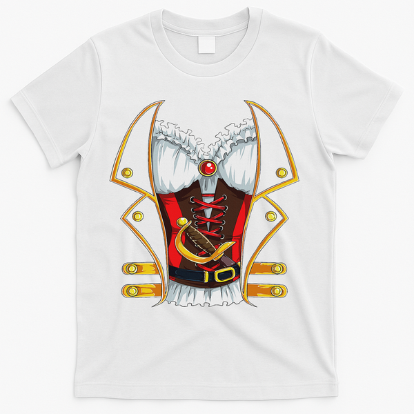 Jolly Roger Pirate Clothing Women Halloween T-Shirt - White