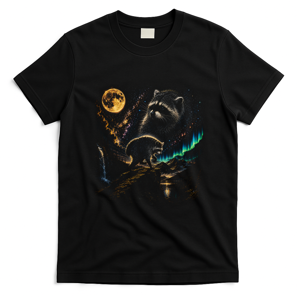 Jimothy Raccoon Seattle Feral Legend Moonlight T-Shirt - Black