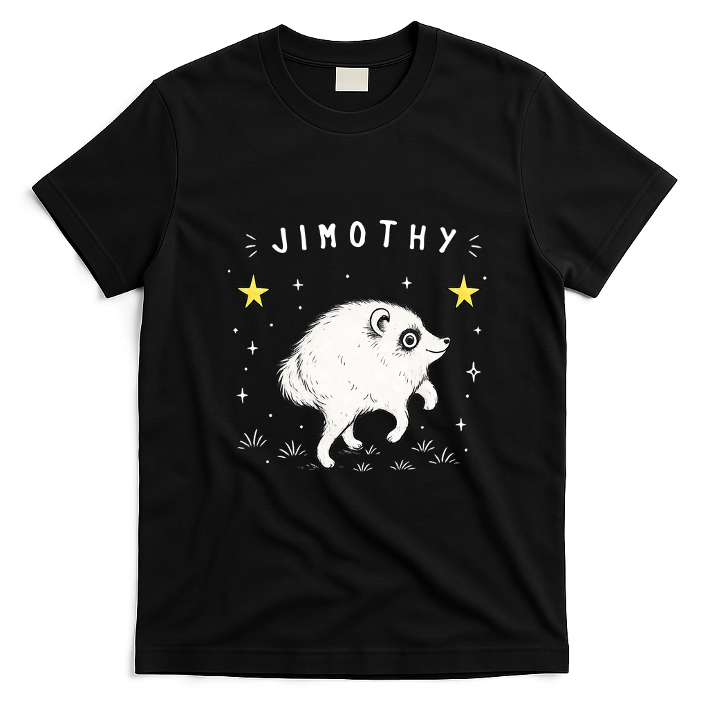 Jimothy Raccoon Viral Trend T-Shirt - Black