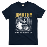 Jimothy Seattle Wildlife Do Not Pet The Round King T-Shirt - Navy Blue
