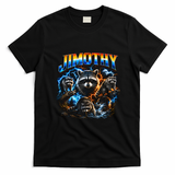 Jimothy Viral Raccoon Meme Funny Raccoon Retro T-Shirt - Black